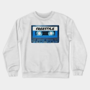 Retro 80s Music Freestyle Mixtape Blue Crewneck Sweatshirt